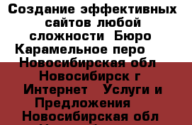 Создание эффективных сайтов любой сложности. Бюро «Карамельное перо»   - Новосибирская обл., Новосибирск г. Интернет » Услуги и Предложения   . Новосибирская обл.,Новосибирск г.